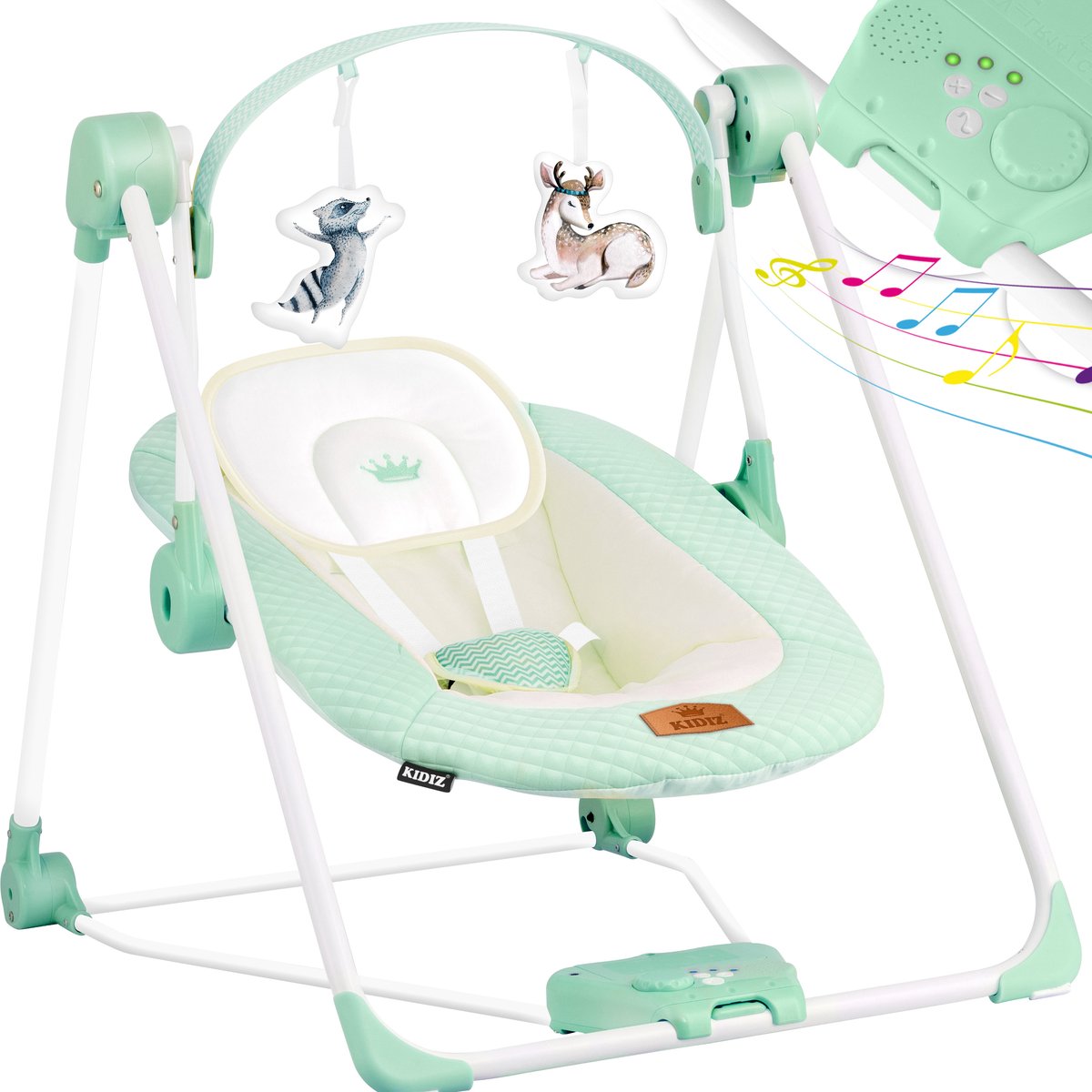 Wipstoel - Babyschommel - Baby Swing -  max 9kg - Groen - KIDIZ®