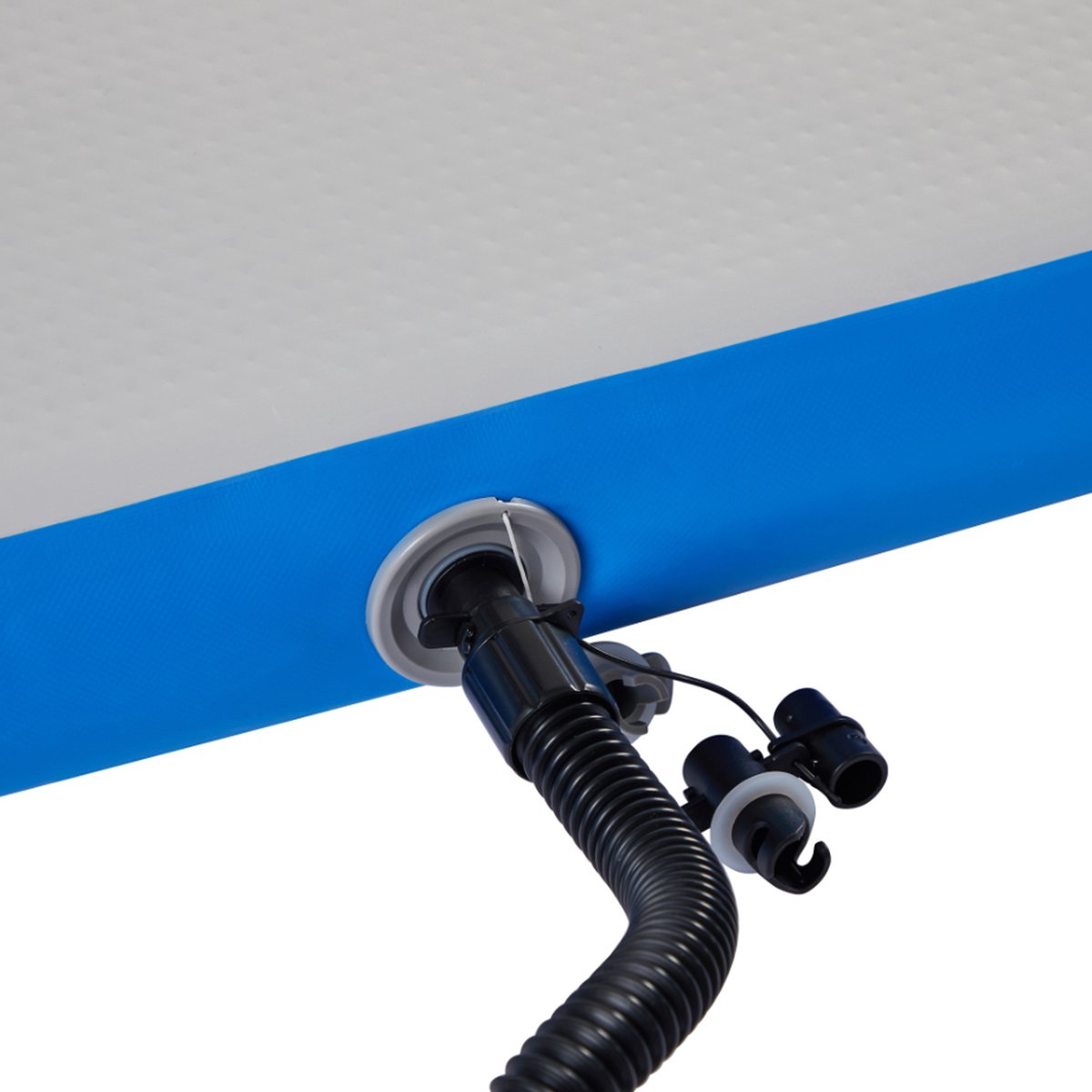 KM-Fit Airtrack - Turnmat - 5 m - Gymnastiekmat Opvouwbaar - Incl. elektrische pomp & patch kit - Blauw