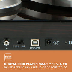 Lenco Platenspeler met Bluetooth - LBT-188WA - Bruin •
