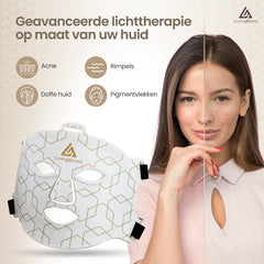 LivingBoost® Led Gezichtsmasker - Led Masker - Infraroodlamp - Rood Licht Therapie - Collageen Masker - Infraroodtherapie - Red Light Therapy - Huidverzorging - Led Face Mask