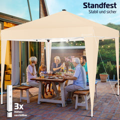 Partytent - opvouwbaar - 3x3 - Paviljoen - Beige - KESSER®