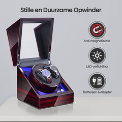 Watchwinder - Horloge doos - Horloge winder - Zwart - Olvy