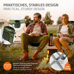 Campingstoel - Visstoel - Vouwstoel - Khaki - Hauki®