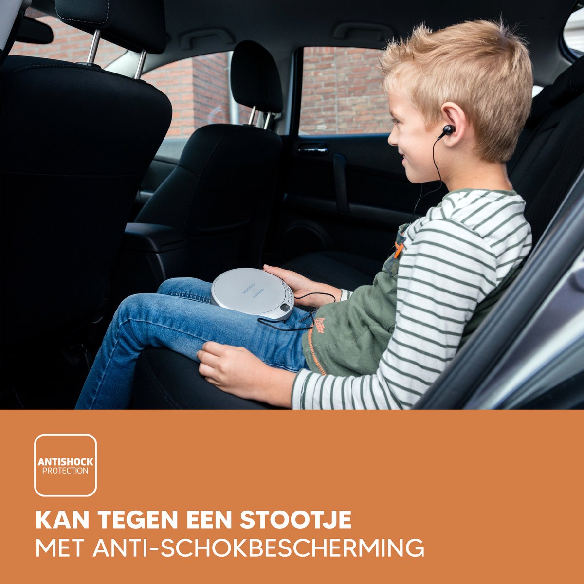 Lenco CD-201SI Discman - Draagbare CD-MP3 Speler met Anti-Shock bescherming - Zilver