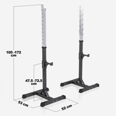 Gorilla Sports Haltersteunen - Squat Rack - Verstelbaar