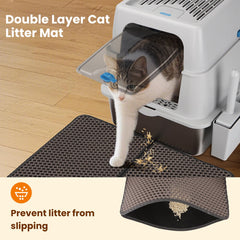 Kattenbak XXL - Kattentoilet - 59x40x44 cm - Grijs - Nobleza