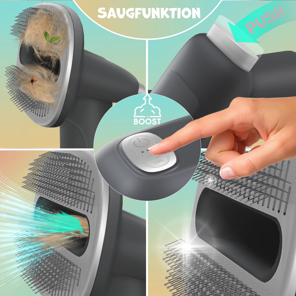 LOVPET® Hondentondeuse - Tondeuse voor dikke vacht  - Antraciet / Lichtgrijs