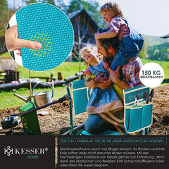 KESSER® 2in1 Kniebank - Tuinkruk - Kniesteun - Blauw
