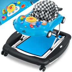 KIDIZ® 4in1 Baby walker - Loopstoel - Loopwagen - Opvouwbaar - Blauw