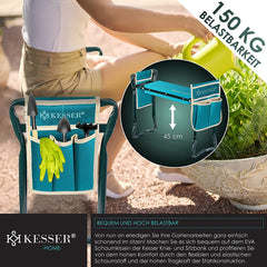 KESSER® 2in1 Kniebank - Tuinkruk - Kniesteun - Blauw