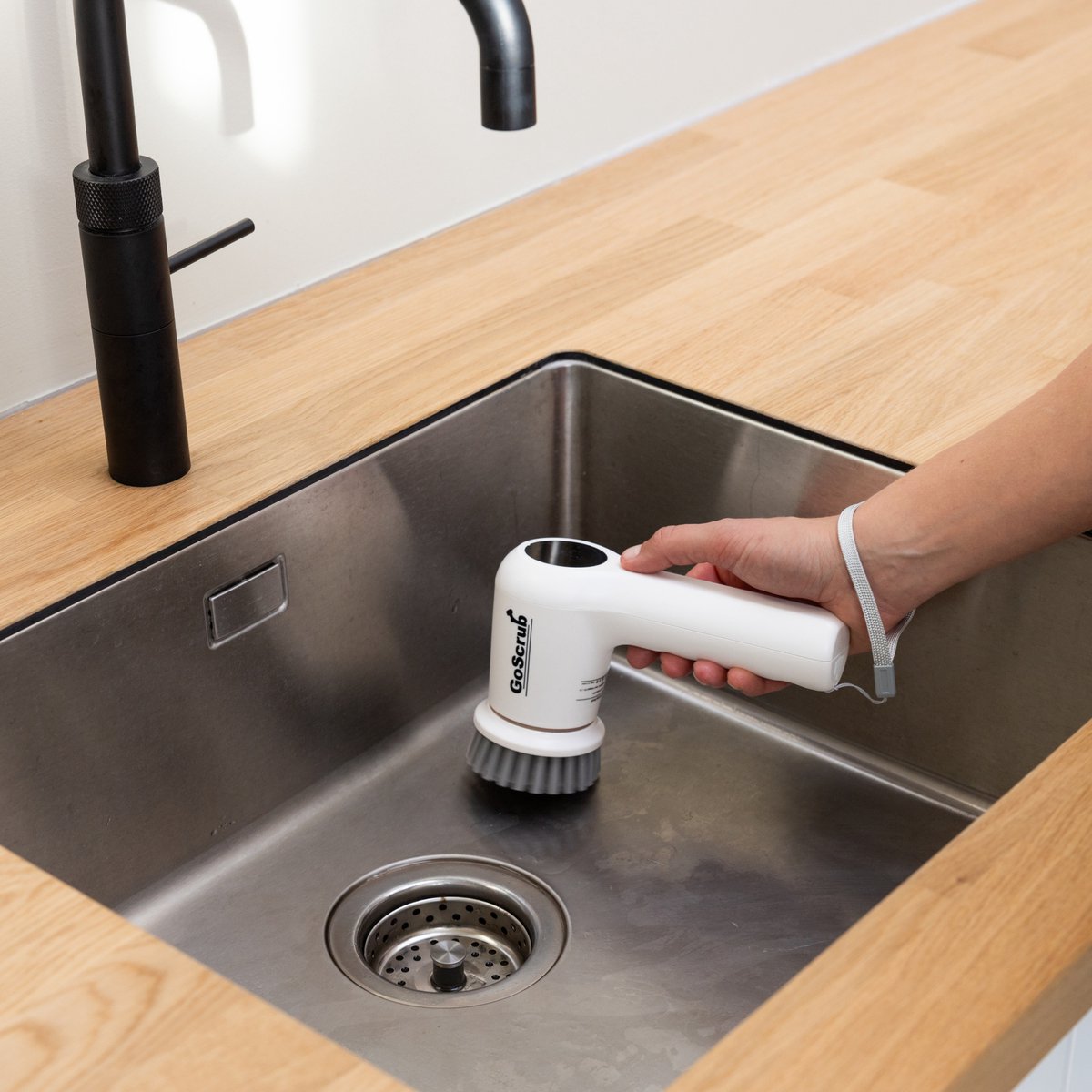 Elektrische Schoonmaakborstel – Elektrische Schrobber - Schrobborstel – Wit - Mini - GoScrub® •