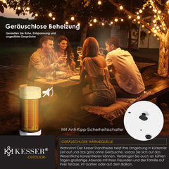 Infrarood Verwarming - Terrasverwarmer - Elektrische Heater - Wit - KESSER®