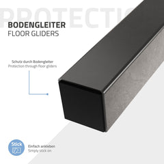 Tafelpoten - Metaal - Set van 4 - 42 cm - Donkergrijs - ML-Design