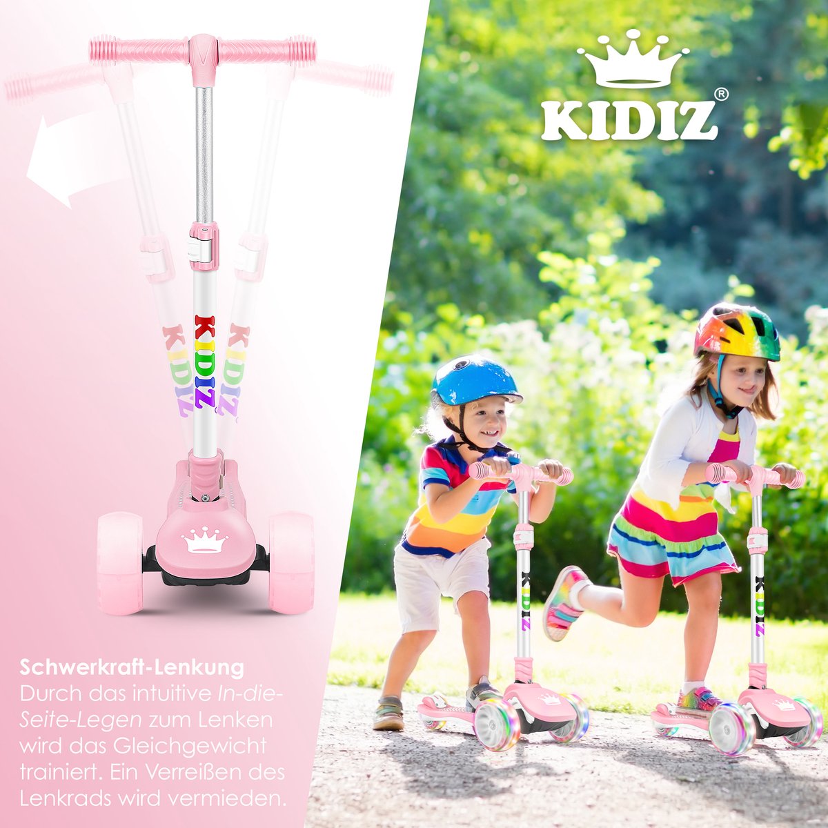 Kinderstep - Verstelbaar - Vouwbaar - Roze - KIDIZ®
