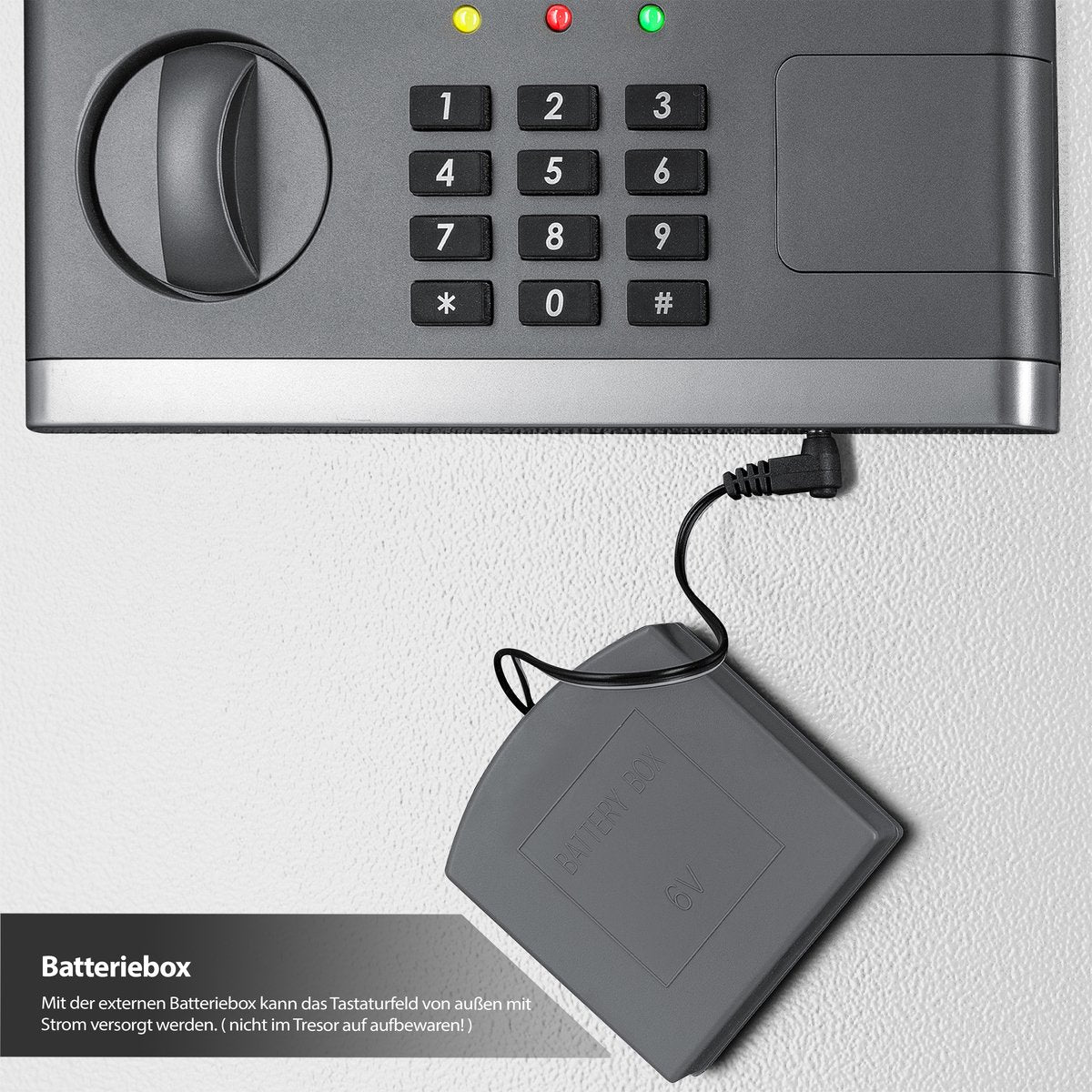 KESSER® Elektronische Kluis met cijferslot - 38x30x30cm - Zilver •