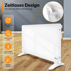 Convectorkachel - Elektrisch - Kachel - Heater - Verwarming - Wit - 600W - TRESKO