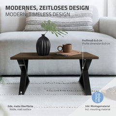 Tafelpoten salontafel - Metaal - 43x40 cm - Zwart - ML-Design •