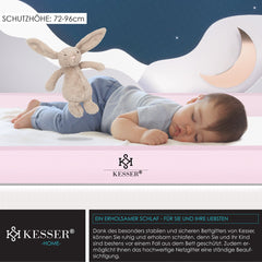 KESSER® bedhekje - Bedhek Kinderbedhek voor kinderen Baby bedhek Valbeveiligingsbed voor Bed & boxspring - 180cm, Roze