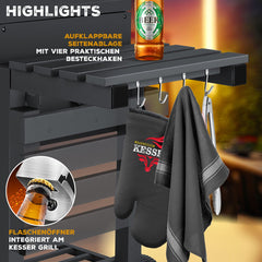 KESSER® XL Houtskoolbarbecue - RVS - BBQ - Antraciet