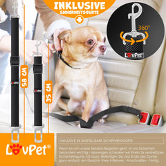 Hondenrek auto - Autorek hond - Bagagerek - Universeel - Verstelbaar - Grijs - LovPet®