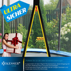 KESSER® Trampoline 366 cm - Veiligheidsnet en Ladder - tot 150 kg belasting - Blauw