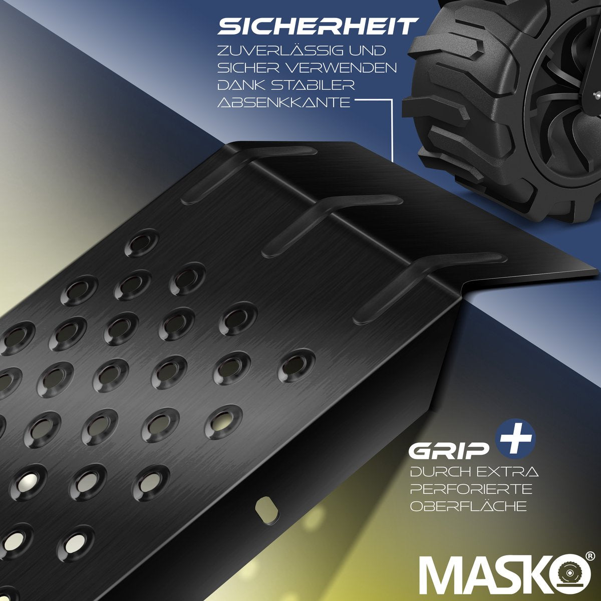 MASKO® 2X Oprijplaat - Antislip - 200kg per plaat - Zwart