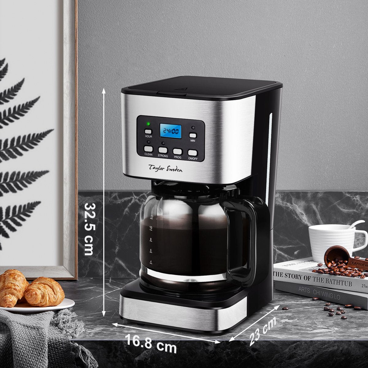 Taylor Swoden Koffiezetapparaat Filterkoffie - Zwart/RVS