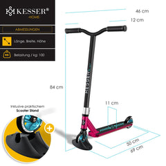 KESSER® Stuntstep voor Volwassenen en Kinderen - Kinderstep - Roze