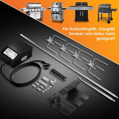 KESSER® RVS Rotisserie - 107cm -  Elektrische draaispit - Zwart