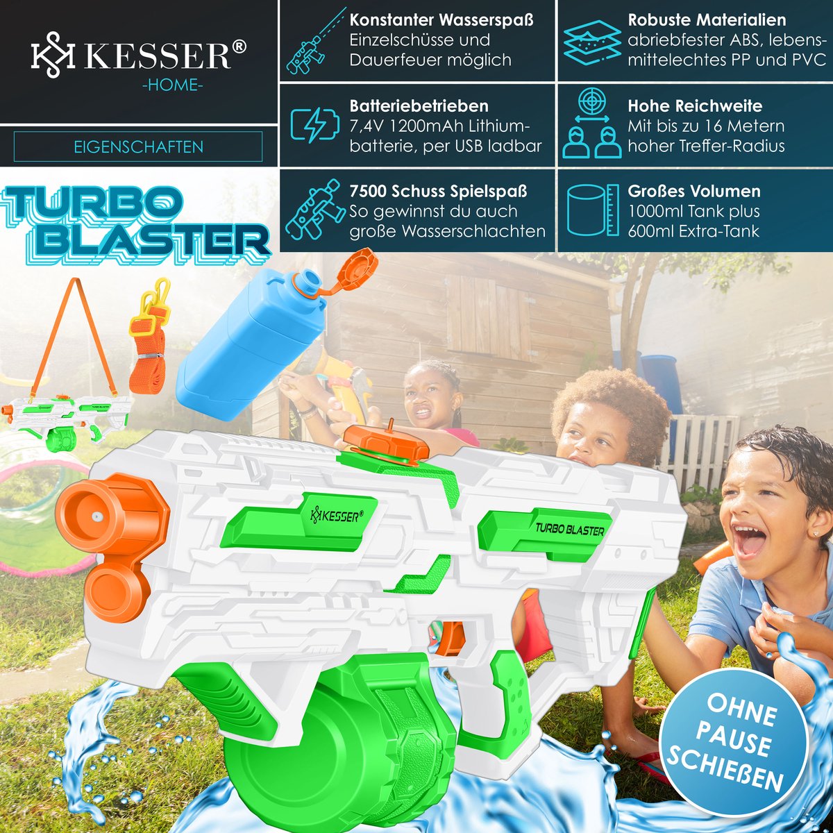 KESSER® Elektrisch Waterpistool - Zeer Krachtig - Wit