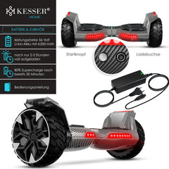 KESSER® Hoverboard - 800 Watt - Bluetooth-luidspreker - LED