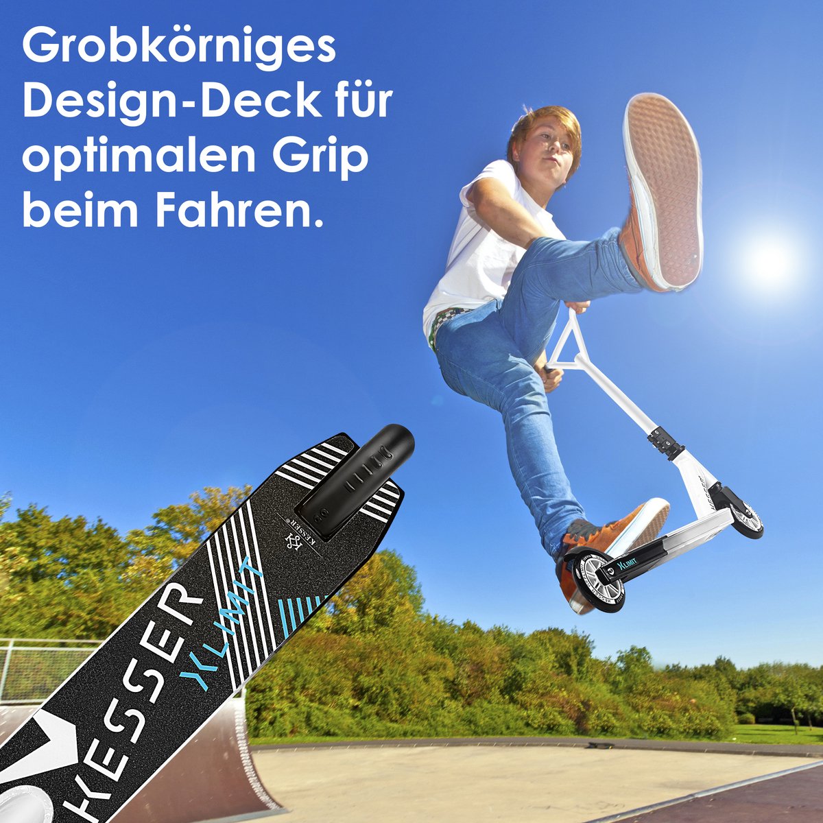 Kinderstep - Stuntstep - Vouwbaar - Wit - KESSER® •
