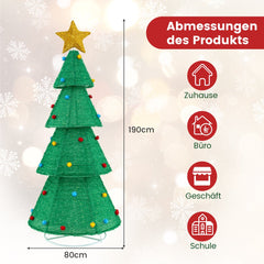 Kerstboom met verlichting - Kunstkerstboom - 190 cm - Met standaard - COSTWAY •