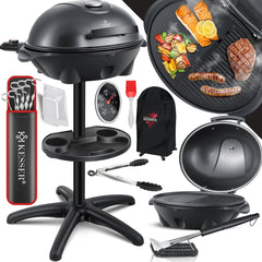 KESSER® Elektrische grill 2in1 tafelgrill - 2400 Watt - Zwart