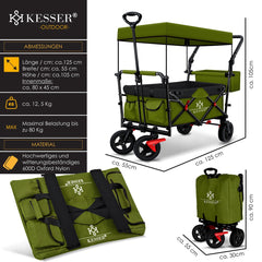 KESSER® Bolderkar - Opvouwbaar - Bolderwagen - Khaki