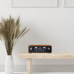 LENCO DAR-081WD - DAB+/FM radio met CD-speler, USB, Bluetooth® en draadloos oplaadpunt - Hout/Zwart
