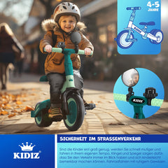 KIDIZ® Loopfiets 6in1 voor Jongens en Meisjes van 1 tot 5 jaar - Driewieler voor Kinderen tot 25 kg Kinderfiets - Groen