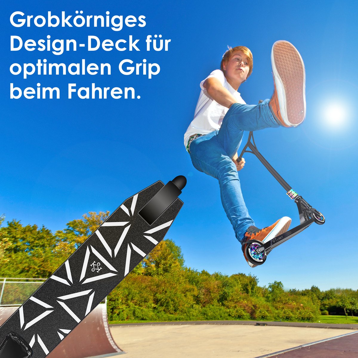 KESSER® Stuntstep voor Volwassenen en Kinderen - Kinderstep - Zwart