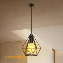 Hanglamp Industrieel - Hanglampen - Eetkamer - Woonkamer - Zwart - Aigostar