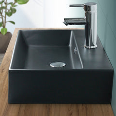 Wastafel - Keramiek - 51x36x13 cm - Zwart - ML-Design