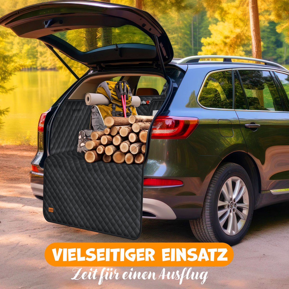 LOVPET® Hondendeken Auto - Waterafstotend - Zwart
