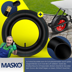 MASKO® Kruiwagen - 100L - Tot 250kg - Zilver