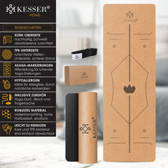 Yoga mat - Fitness mat - Sport mat - Anti slip - Extra dik - Zwart