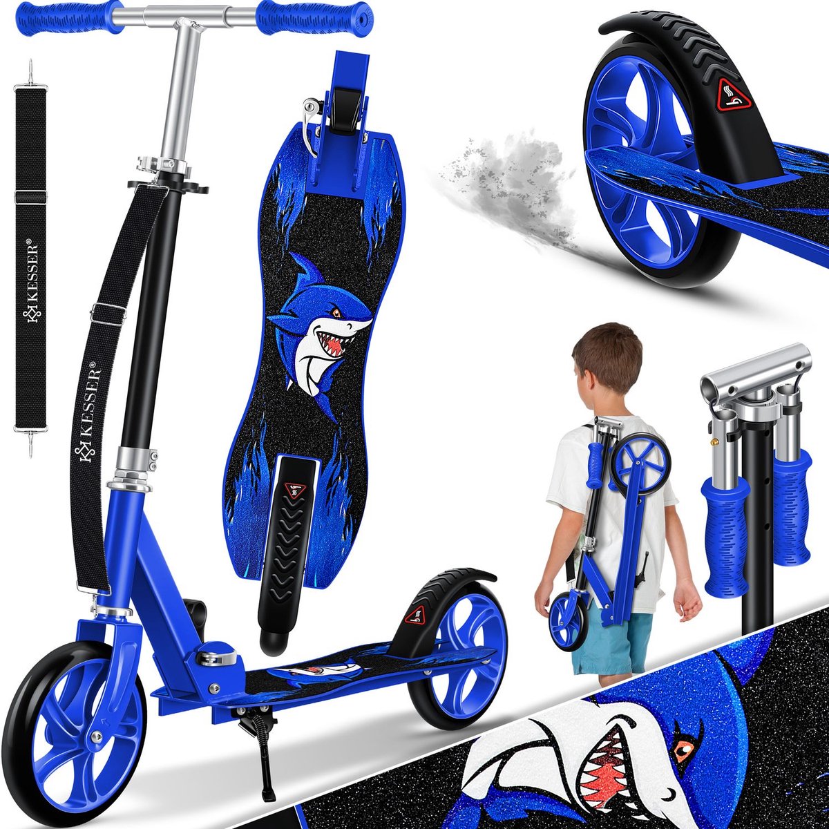 KESSER® Kinderstep - Opvouwbaar - Verstelbaar - Blauw •