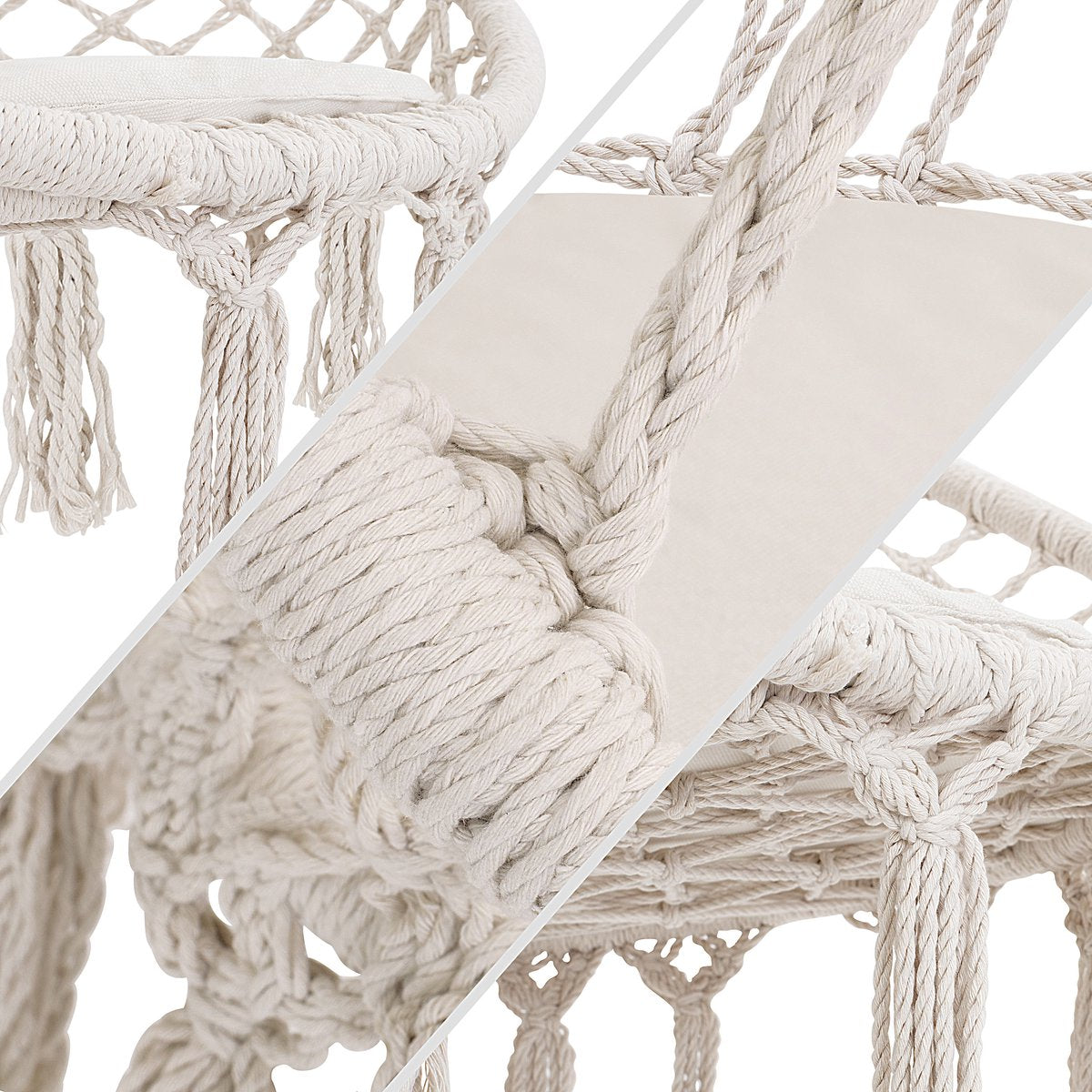 KESSER® Hangstoel voor Binnen en Buiten tot 150 kg met Kussen - Beige