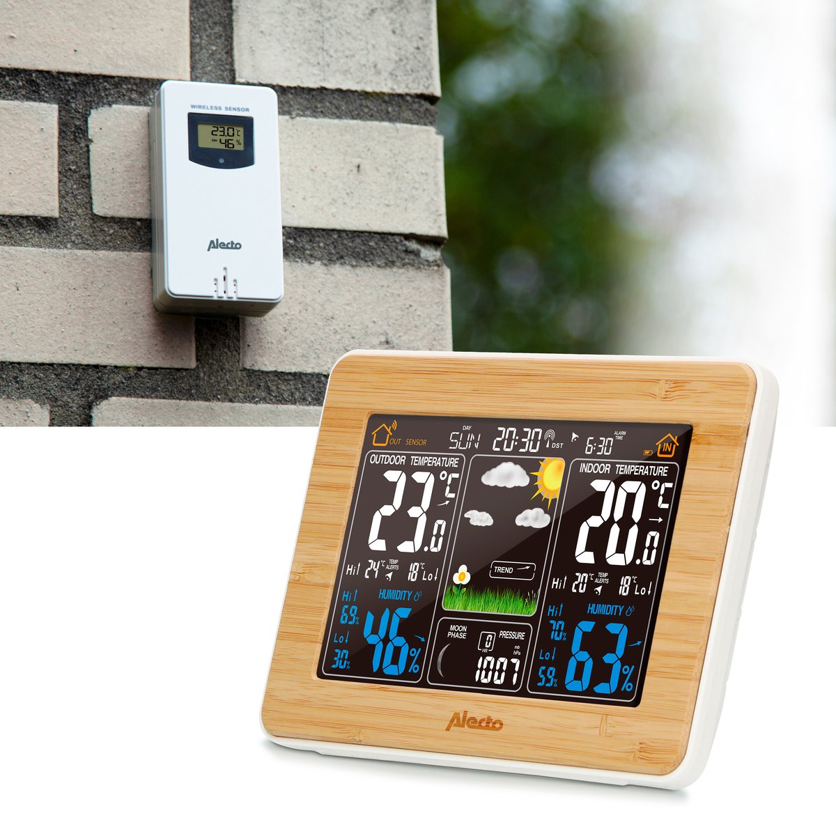 Weerstation - Binnen en buiten - Met buitensensor - Draadloos - Alecto WS-1560
