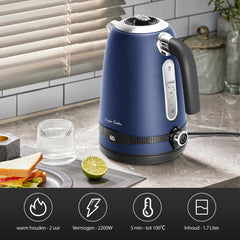 Taylor Swoden Waterkoker - Instelbare Temperatuur 1.7L - Blauw | Sinbad 30UGY •