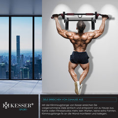 KESSER® Pull up bar - Optrekstang - Wandmontage - Rood