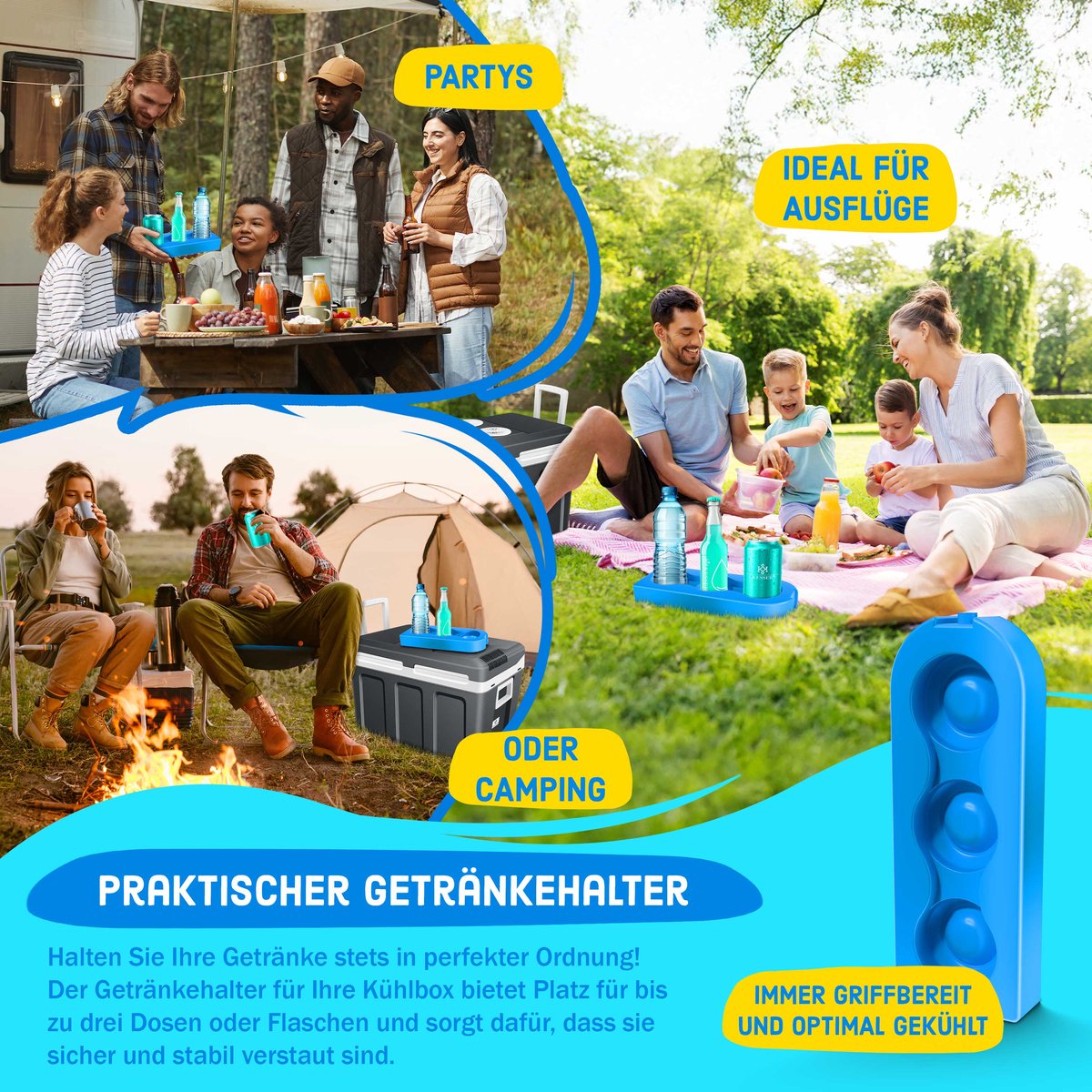 KESSER® Thermo-Elektrische Koelbox – 40L – 12V/230V – Antraciet