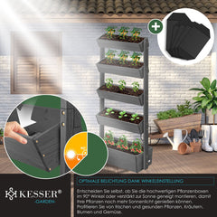 KESSER® Verticale Plantenbakken - Kweekbak - Plantenbak - Antraciet